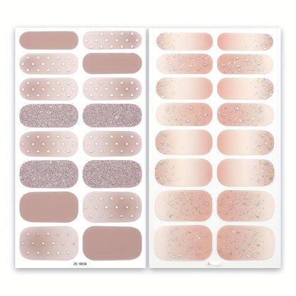 Beige Glitterdesign (2-pack)