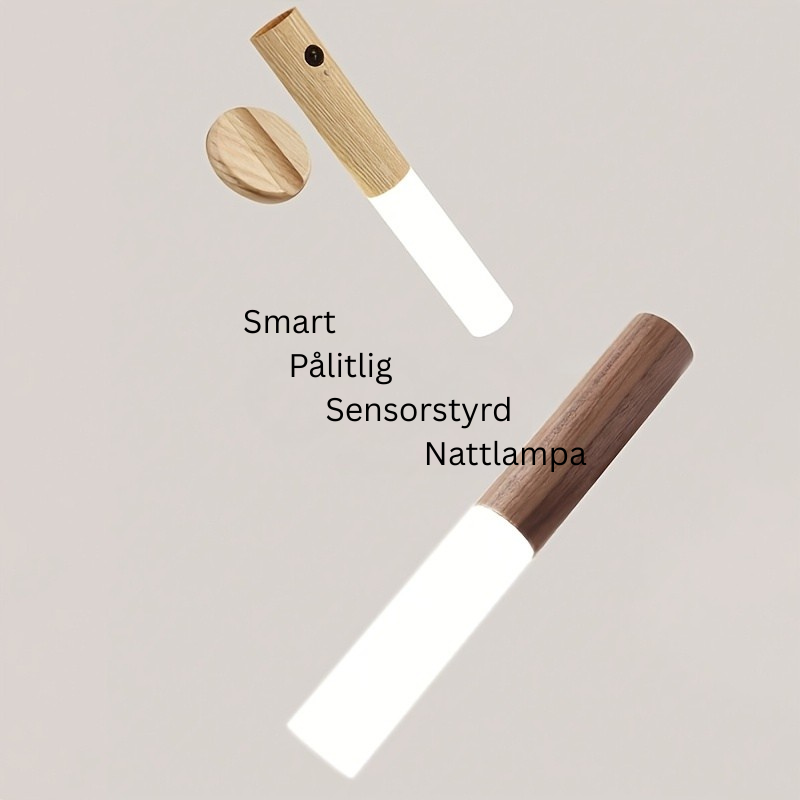 Smarta LED-Nattlampor med Rörelsesensor – USB, Magnet & Trådlös Design