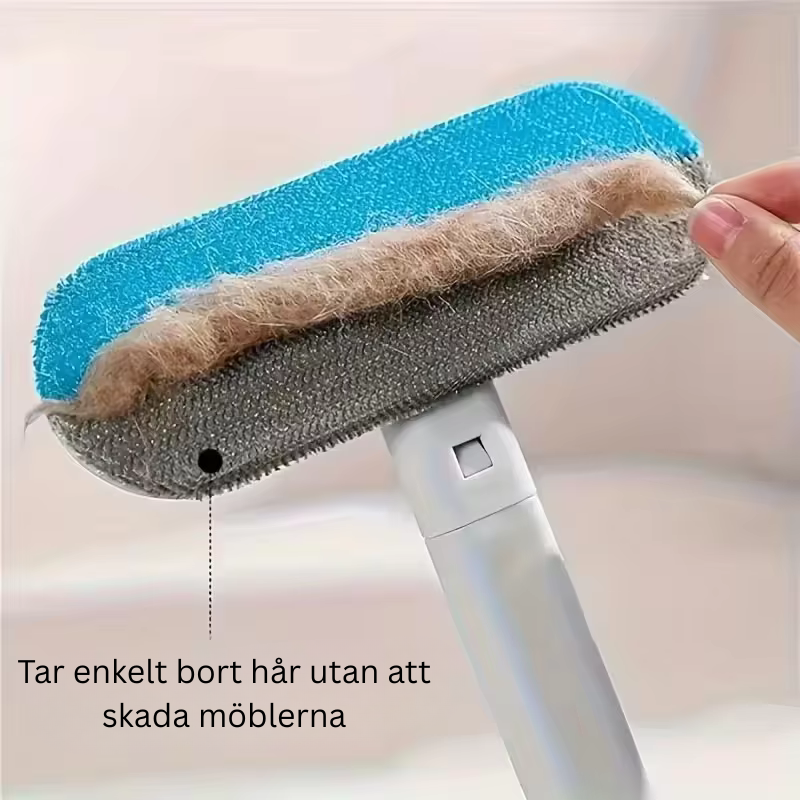 Städborste för djurhår och fönster